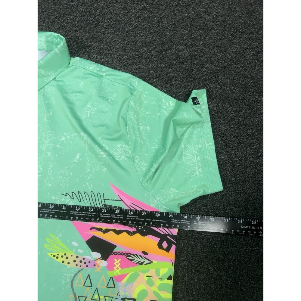 Sunday Swagger Polo Shirt Men 4XL Golf Performance Floral Palm Trees - Lot Of 2 - Picture 9 of 15